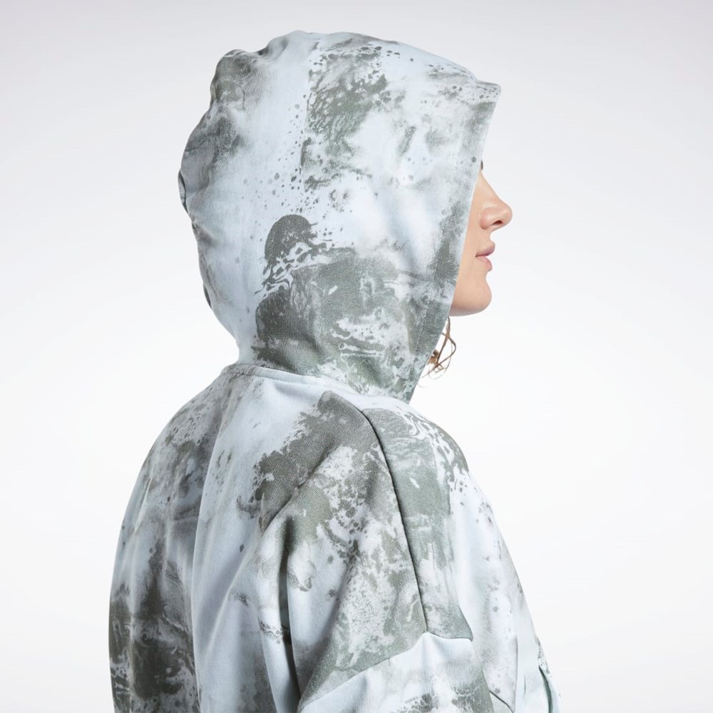 Reebok Classics Cloud Splatter-Print Zip-Up Sweatshirt Světle | CJHUA8621