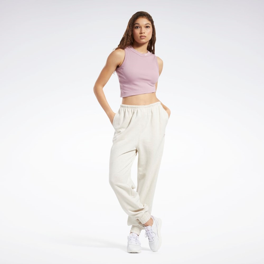 Reebok Classics Cropped Žebrovaný Tank Top Infused Lilac | NVJBY4685