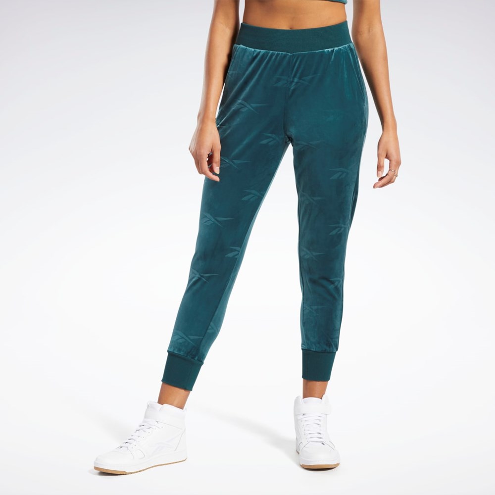 Reebok Classics Energy Q4 Velour Pants Zelene | ESKHF0325