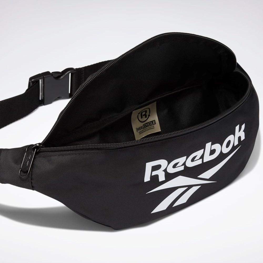 Reebok Classics Foundation Pasem Bag Černé Černé | QHFZW9485