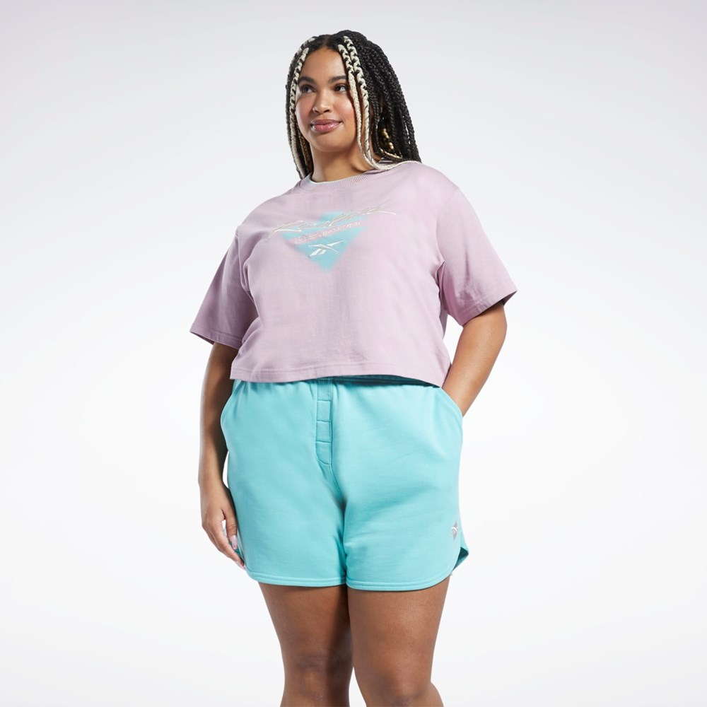 Reebok Classics Grafická T-Shirt (Plus Size) Infused Lilac | YUJKL4187