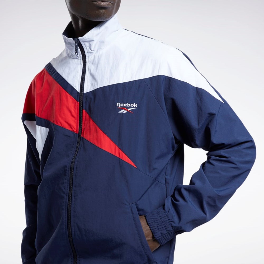 Reebok Classics Vector Track Jacket Tmavě Blankyt | UZDPM9641