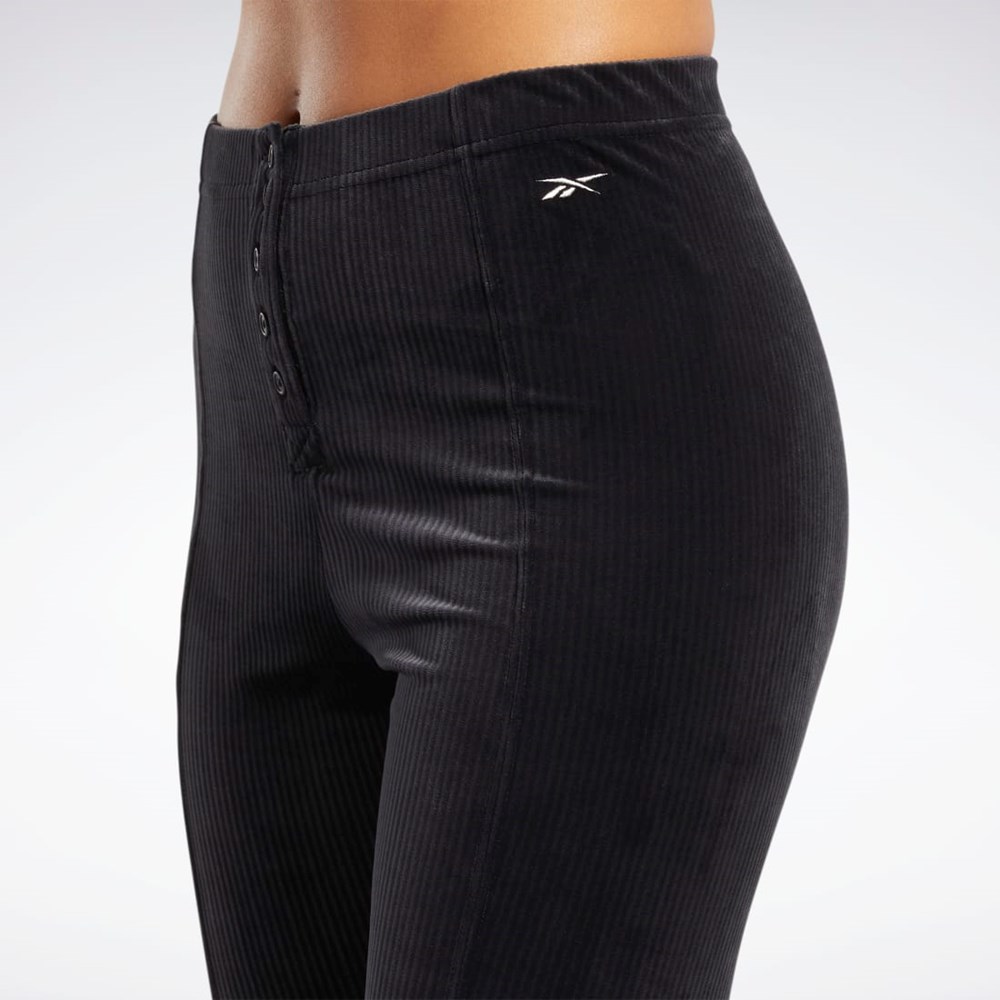 Reebok Classics Velour Tights Černé | FGDEZ0769