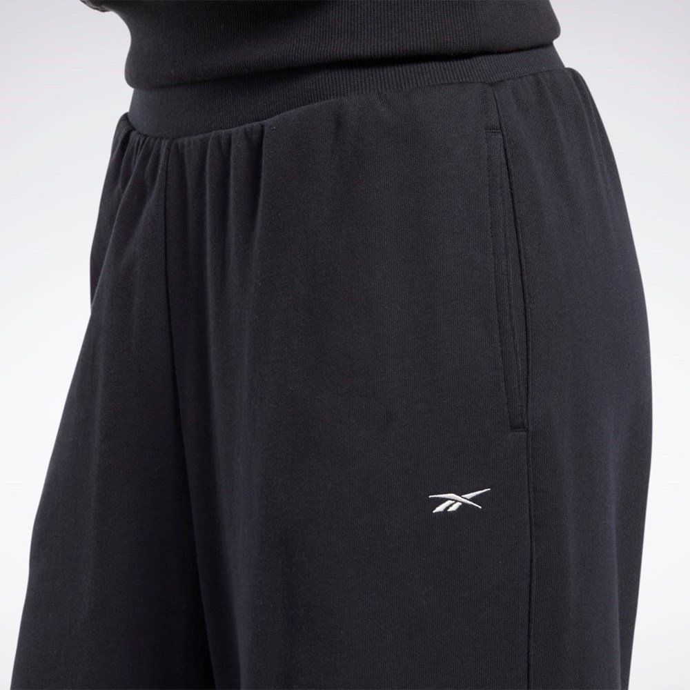 Reebok Classics Široké-Leg Pants Černé | DVJZU7134