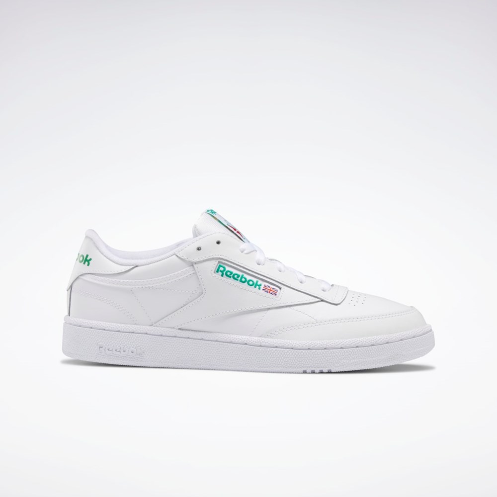 Reebok Club C 85 Shoes Bílé Zelene | ZUKQV2537