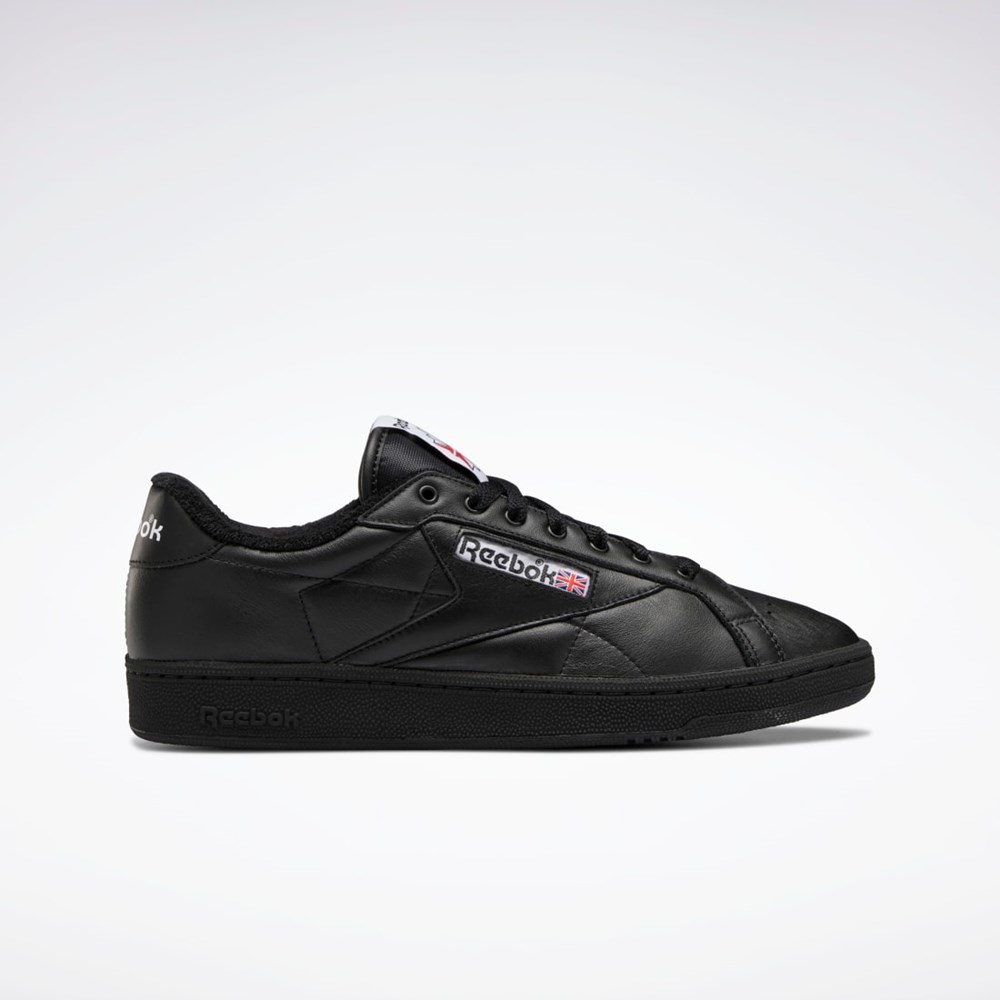 Reebok Club C Grounds Shoes Černé Červené Černé | LQFDJ9218