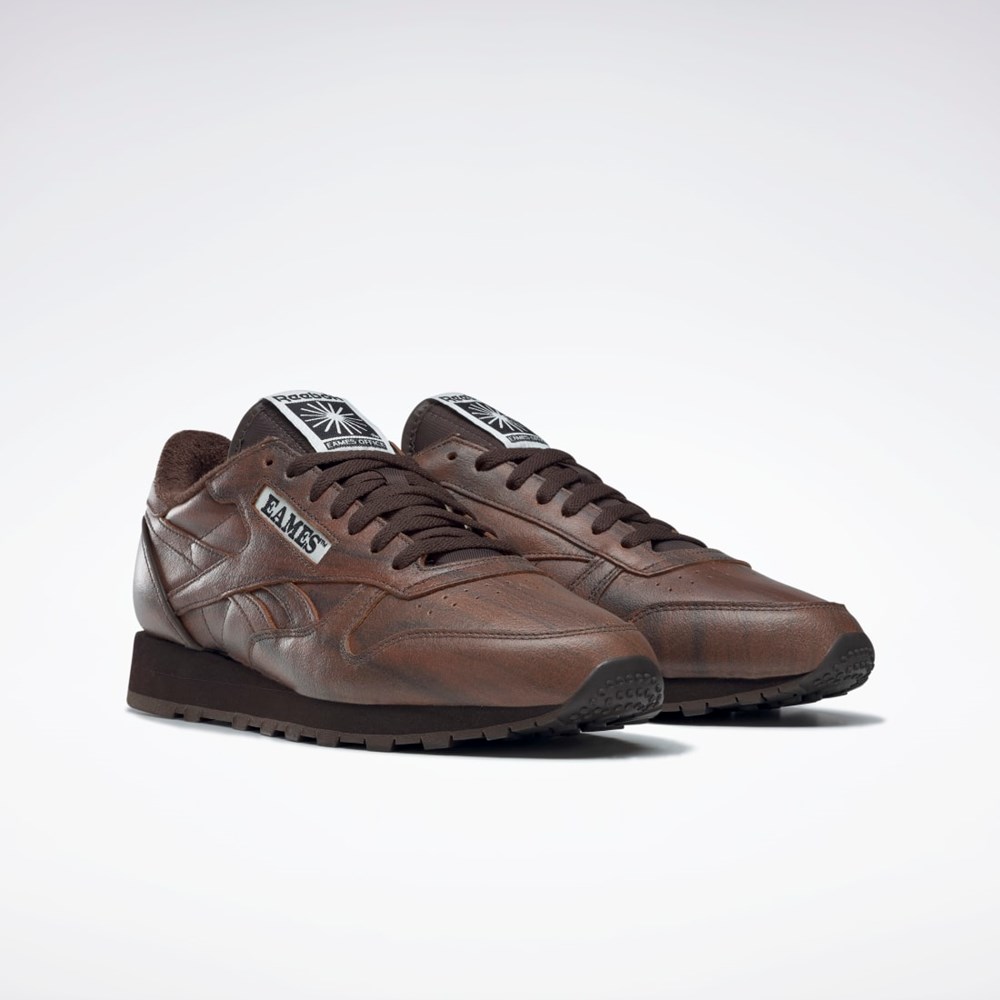 Reebok Eames Classic Leather Shoes Tmavě Hnědé Tmavě Hnědé Tmavě Hnědé | MEDIO1073