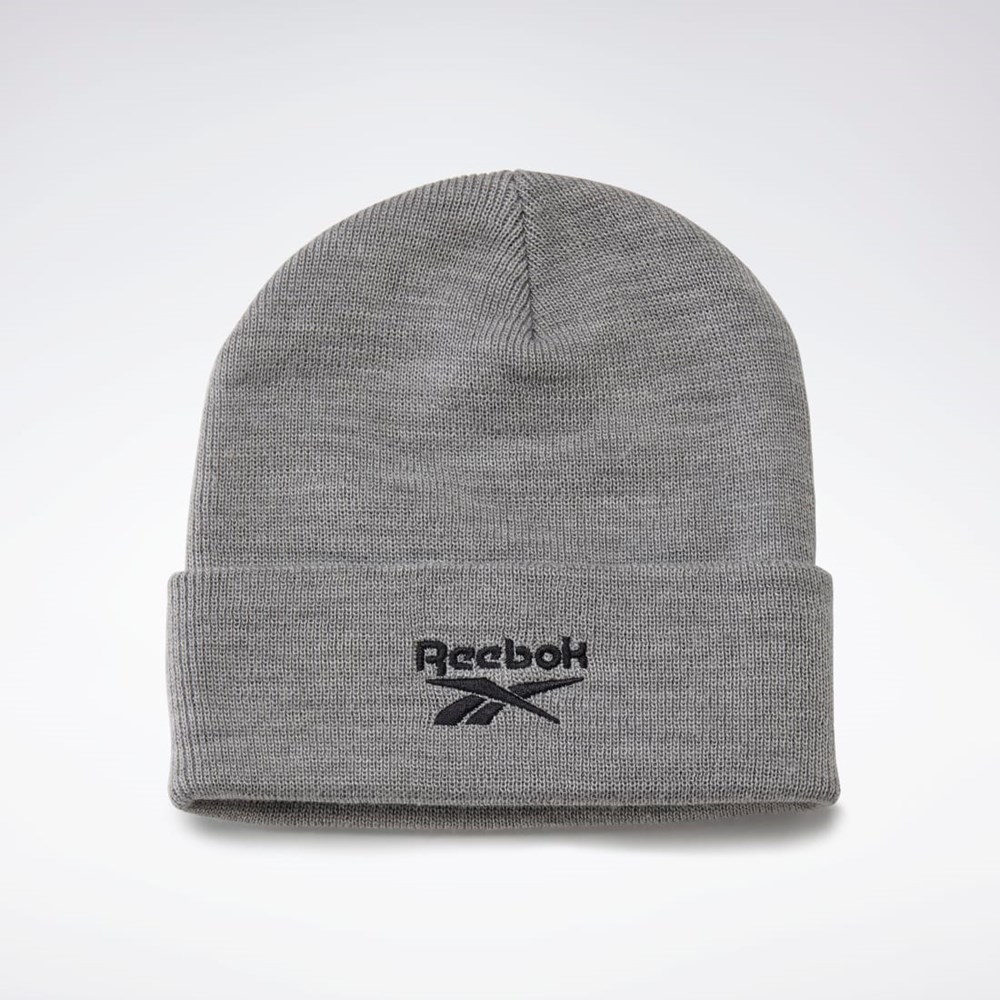 Reebok Foundation Logo Beanie Šedé | MUSBR7251