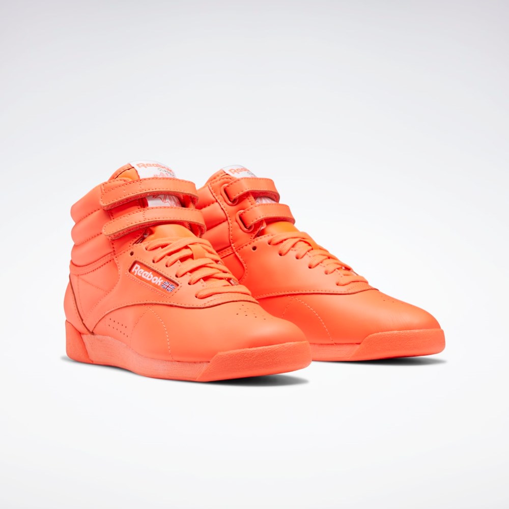 Reebok Freestyle Hi Shoes Oranžové Oranžové Bílé | RNEZP0396