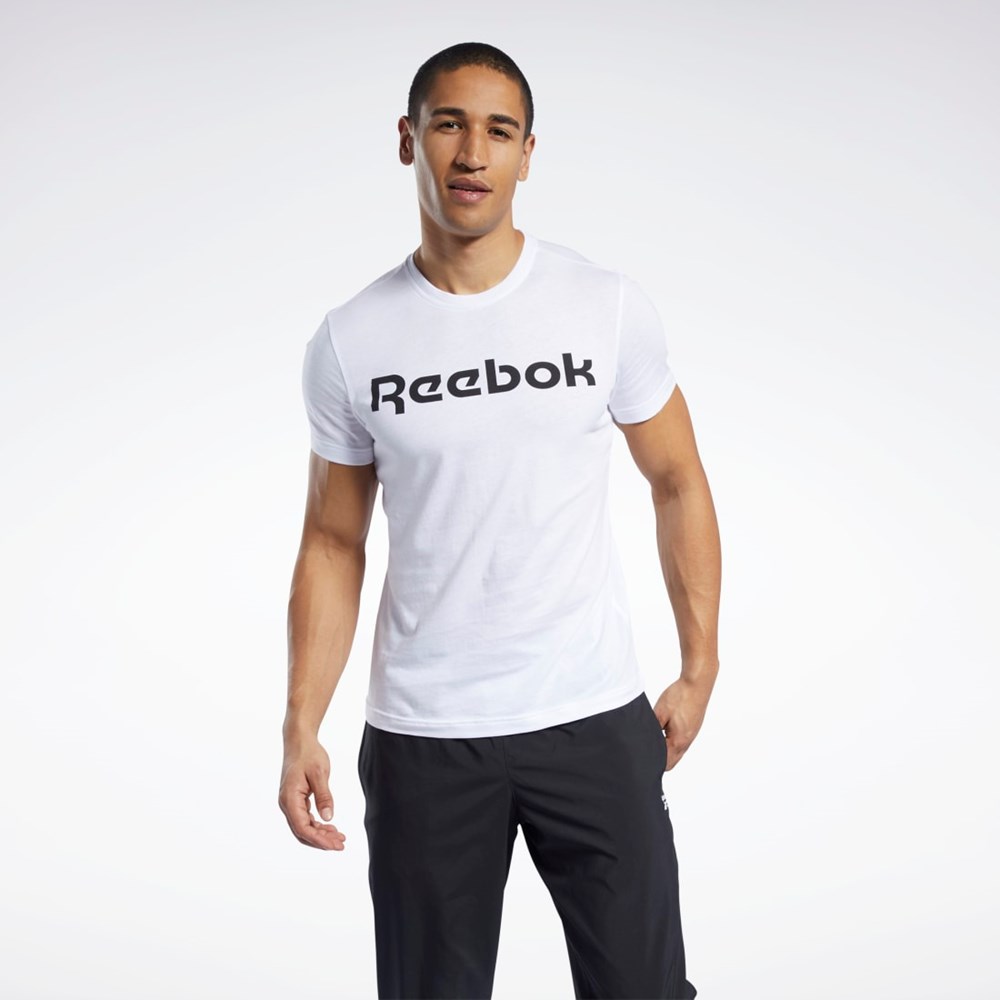 Reebok Grafická Series Linear Logo Tee Bílé | GNWTJ7248