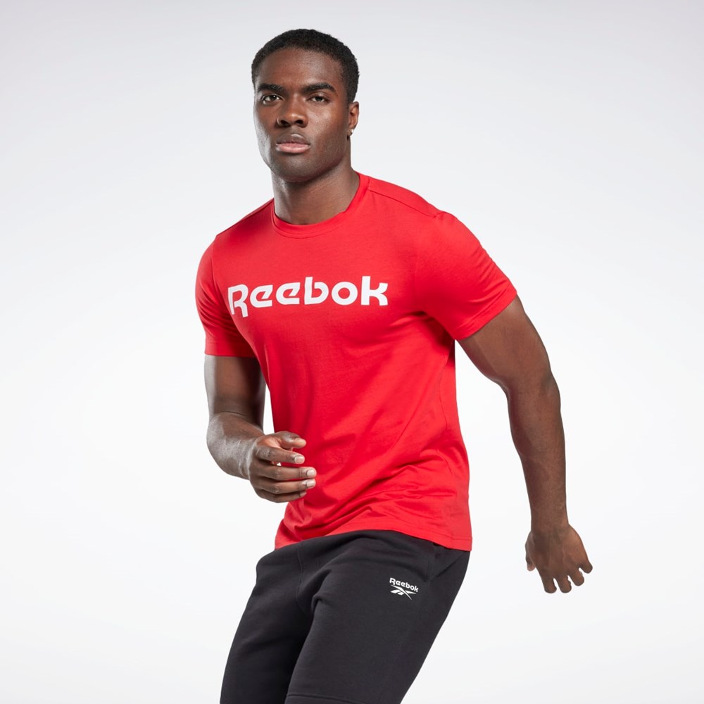 Reebok Grafická Series Linear Logo Tee Červené | LEJGZ9271