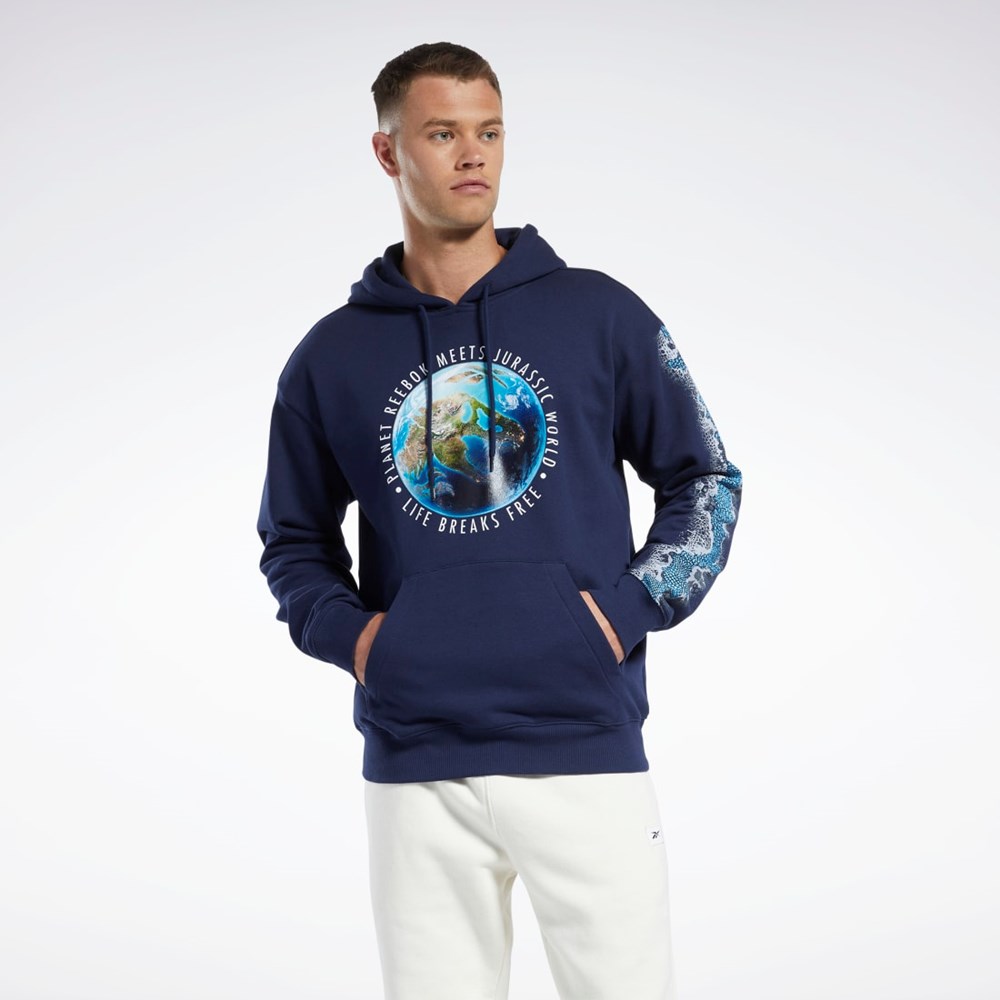 Reebok Jurassic World Grafická Hoodie Tmavě Blankyt | GAXYR4369