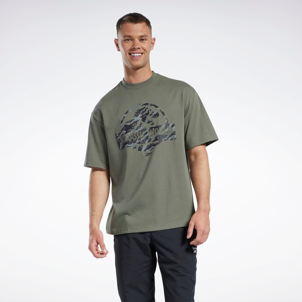 Reebok Jurassic World T-Shirt Zelene | HGVUK5801