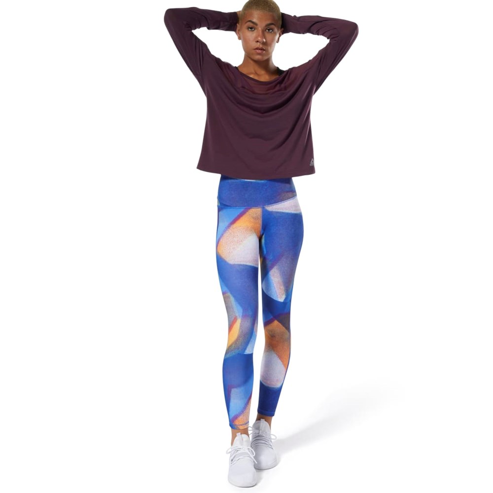 Reebok Jóga Lux Bold High-Rise Tights Crushed Cobalt | WSMXL1026