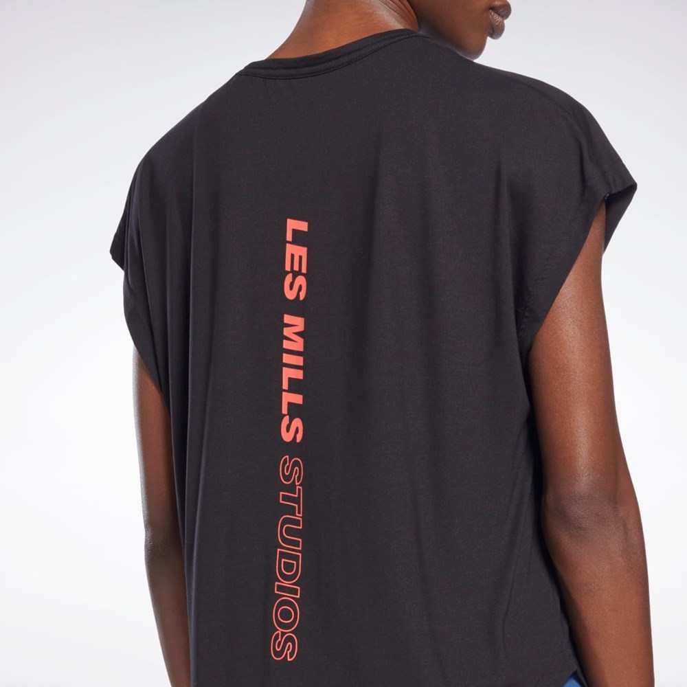 Reebok Les Mills® ACTIVCHILL+DREAMBLEND T-Shirt Černé | BMOFI5793