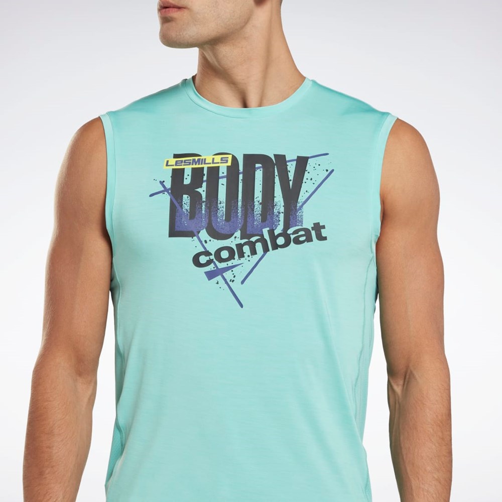 Reebok Les Mills® BodyPump® Activchill Tank Top Semi Classic Teal | TWOPY9184