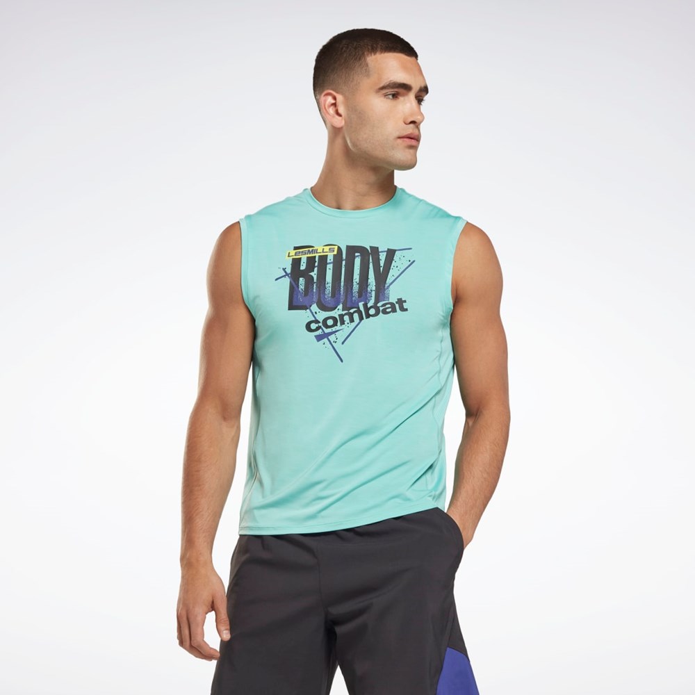 Reebok Les Mills® BodyPump® Activchill Tank Top Semi Classic Teal | TWOPY9184