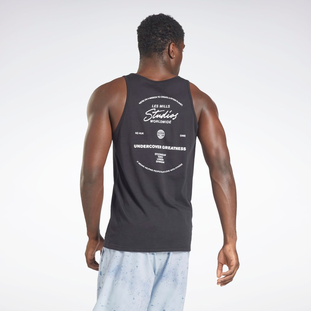 Reebok Les Mills® Grafická Tank Top Černé | BLTNK9158