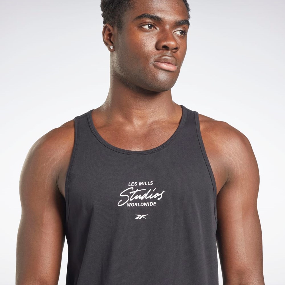 Reebok Les Mills® Grafická Tank Top Černé | BLTNK9158