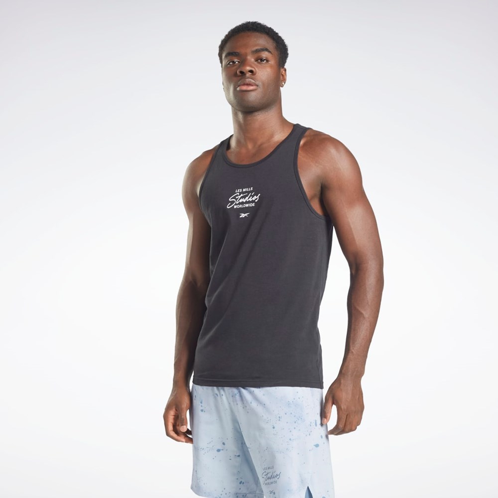 Reebok Les Mills® Grafická Tank Top Černé | BLTNK9158