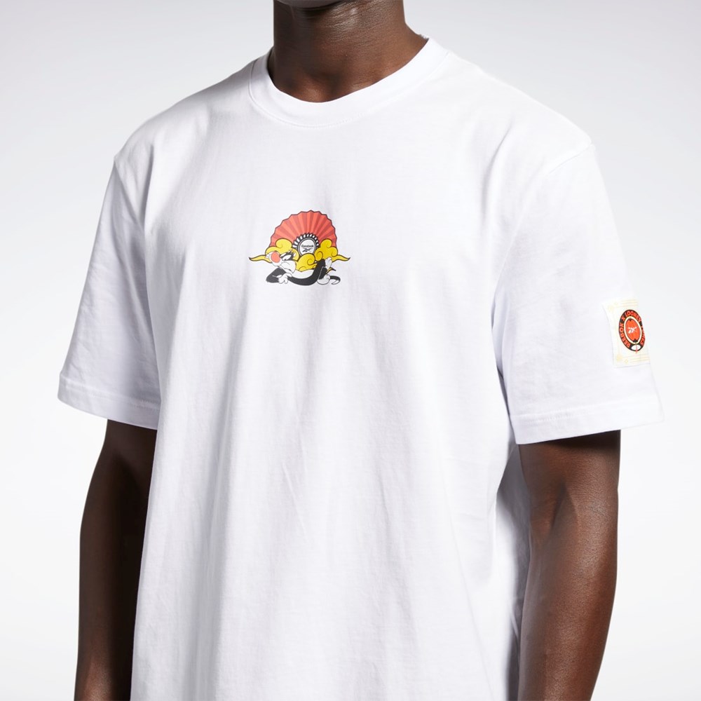 Reebok Looney Tunes T-Shirt Bílé | HTQAZ9036