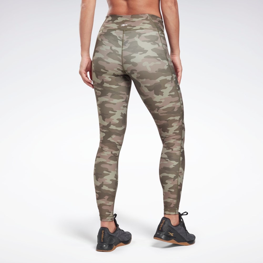 Reebok Lux Bold Camo Print Tights Zelene | BMPHQ8305