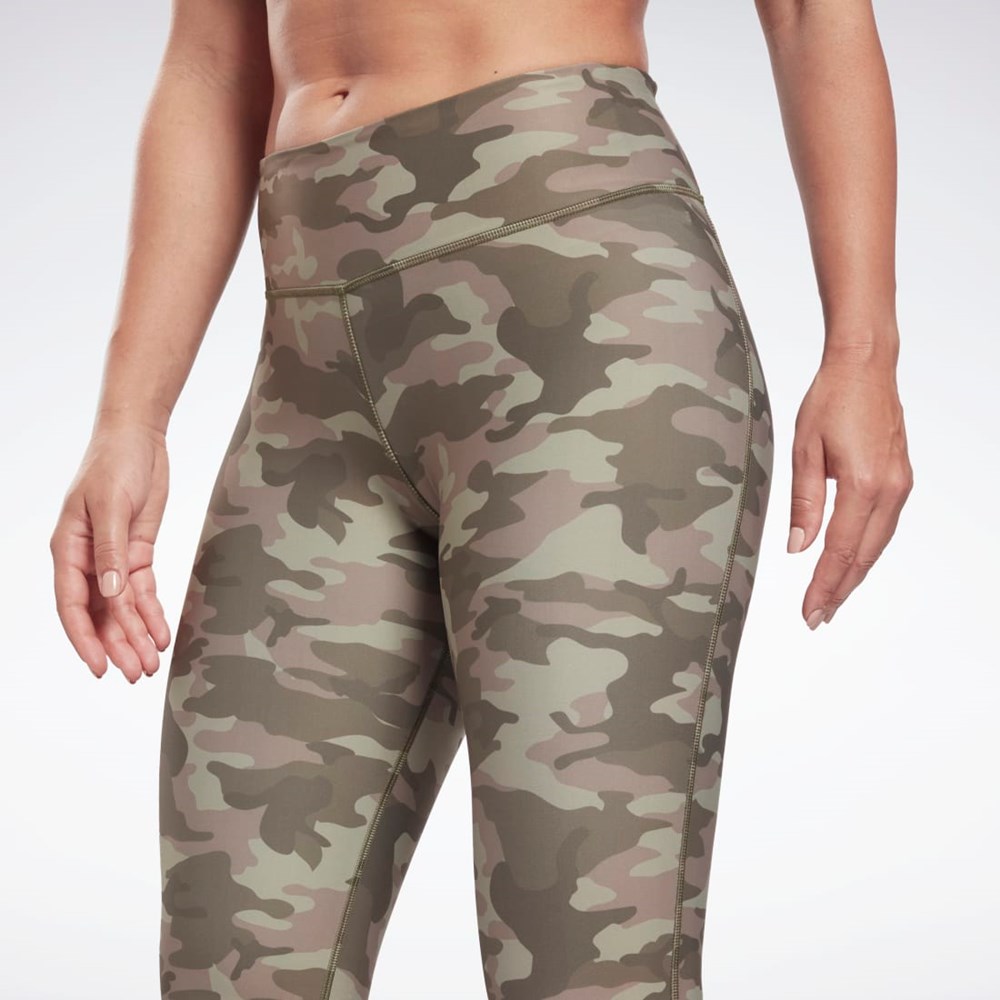 Reebok Lux Bold Camo Print Tights Zelene | BMPHQ8305