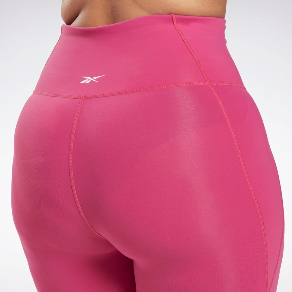 Reebok Lux High-Waisted Tights (Plus Size) Růžové | UDOMX7630