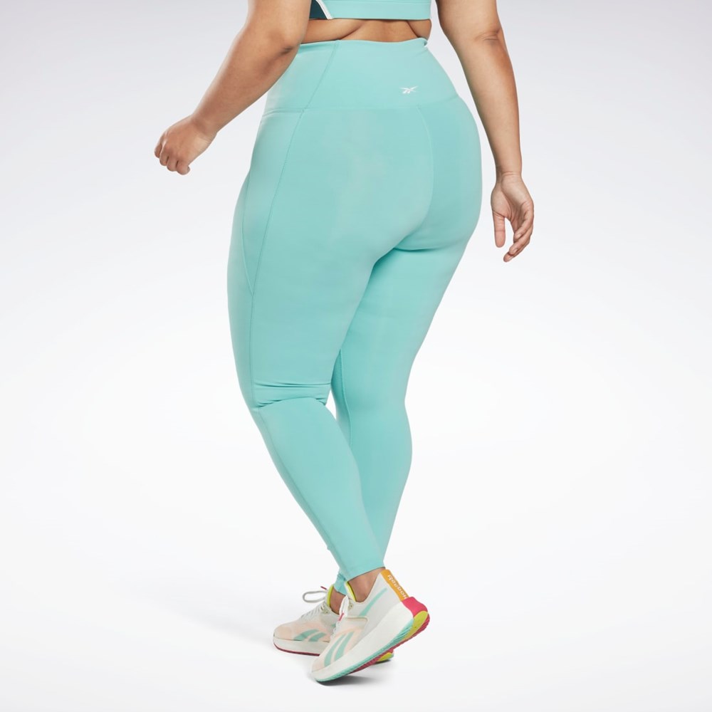 Reebok Lux High-Waisted Tights (Plus Size) Semi Classic Teal | ZHWQR8452