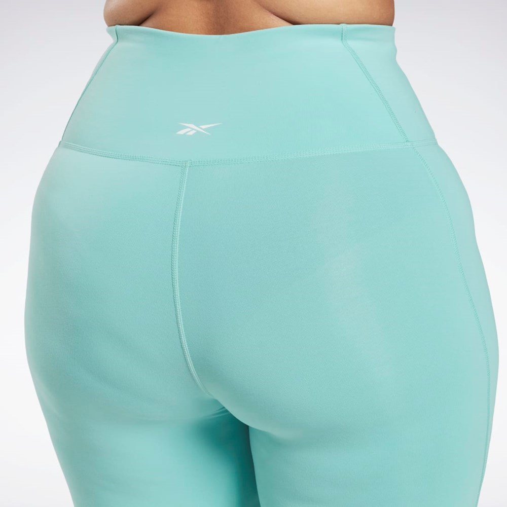 Reebok Lux High-Waisted Tights (Plus Size) Semi Classic Teal | ZHWQR8452