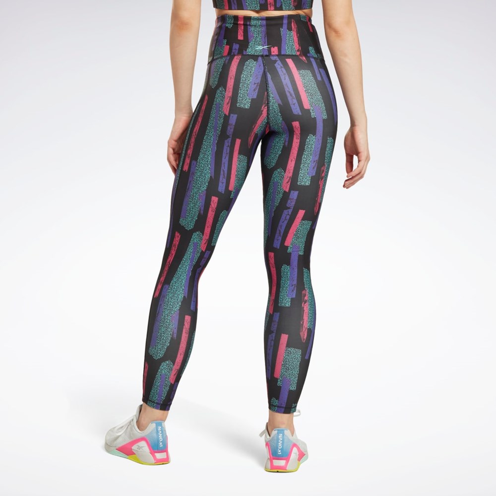 Reebok MYT Allover Print Tights Růžové | WVJNF2450