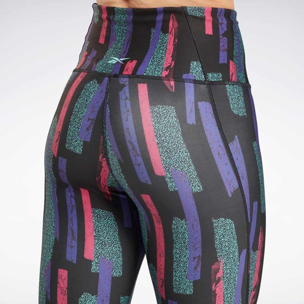 Reebok MYT Allover Print Tights Růžové | WVJNF2450