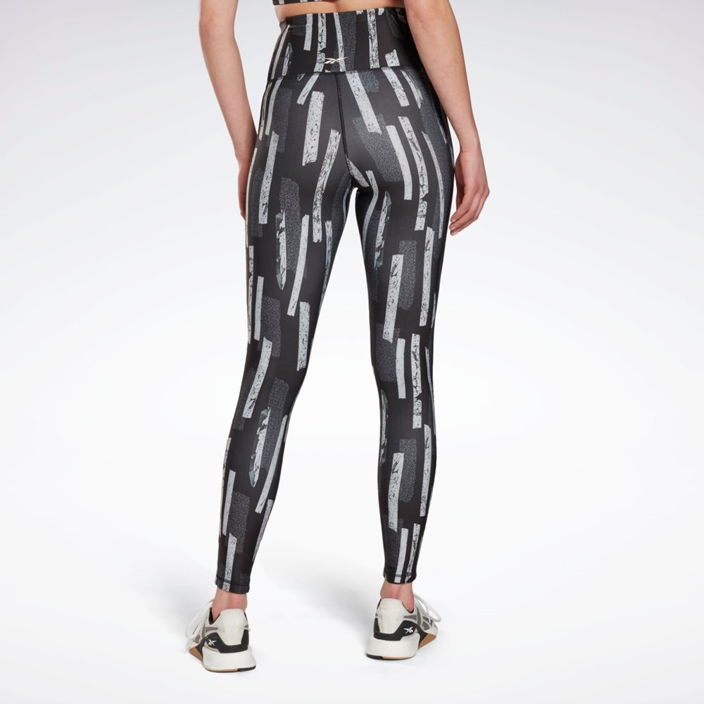 Reebok MYT Allover Print Tights Černé | NVRJO0794