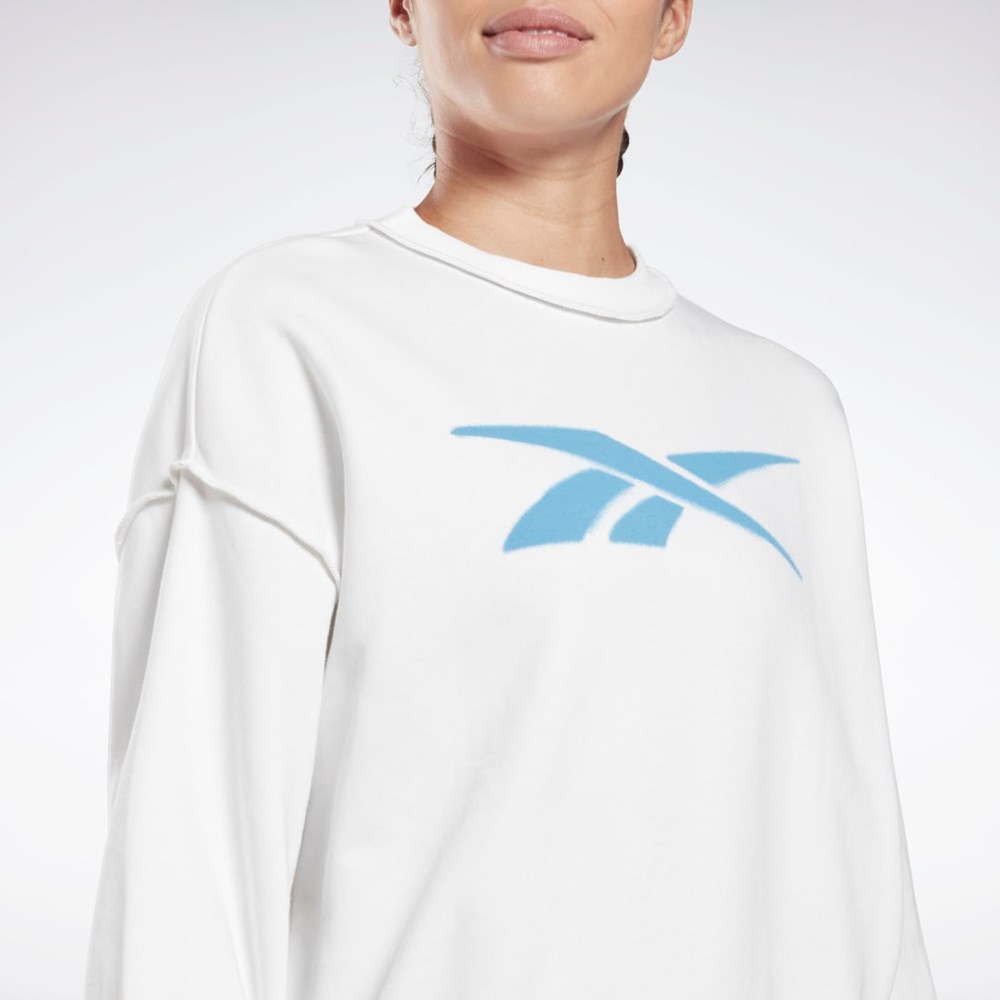 Reebok MYT Crew Sweatshirt Bílé | JNGMY7231