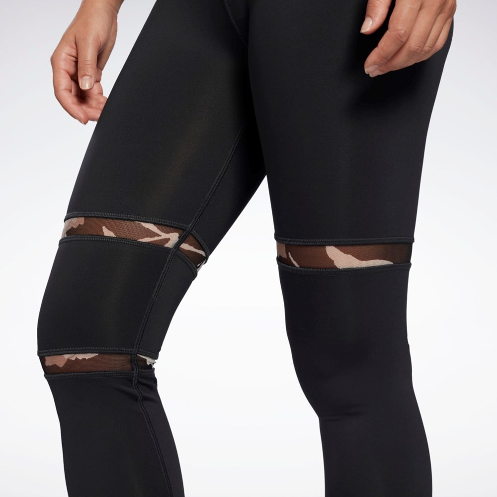 Reebok MYT Detail Leggings Černé | SONAT4569