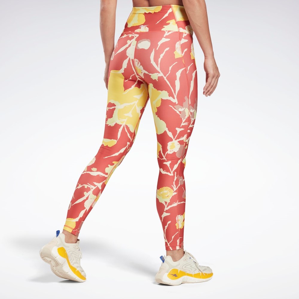 Reebok MYT Printed Leggings Rhodonite | QCDEG7638