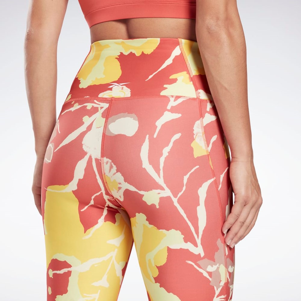 Reebok MYT Printed Leggings Rhodonite | QCDEG7638