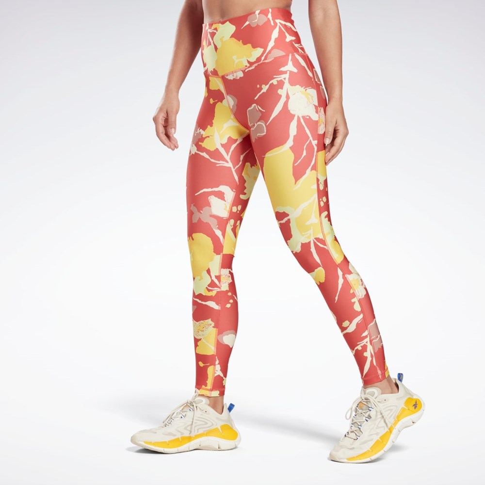 Reebok MYT Printed Leggings Rhodonite | QCDEG7638