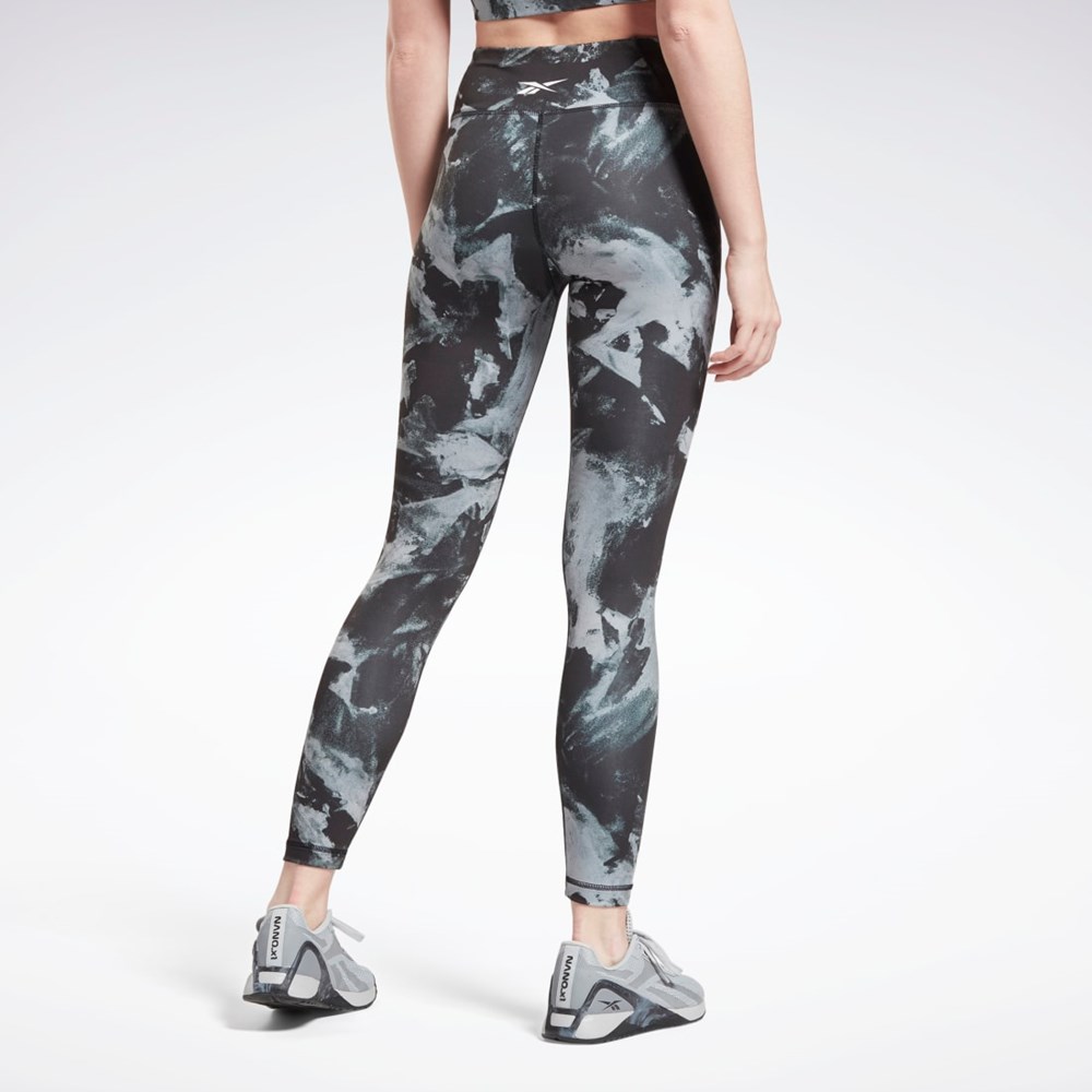 Reebok MYT Printed Leggings Černé | ELWTO9208