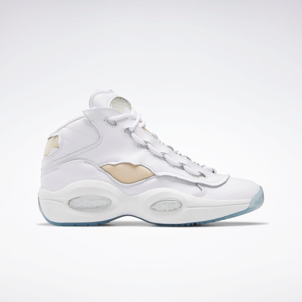 Reebok Maison Margiela Question Mid Memory Of Basketball Shoes Bílé Černé Bílé | PCEQJ3058