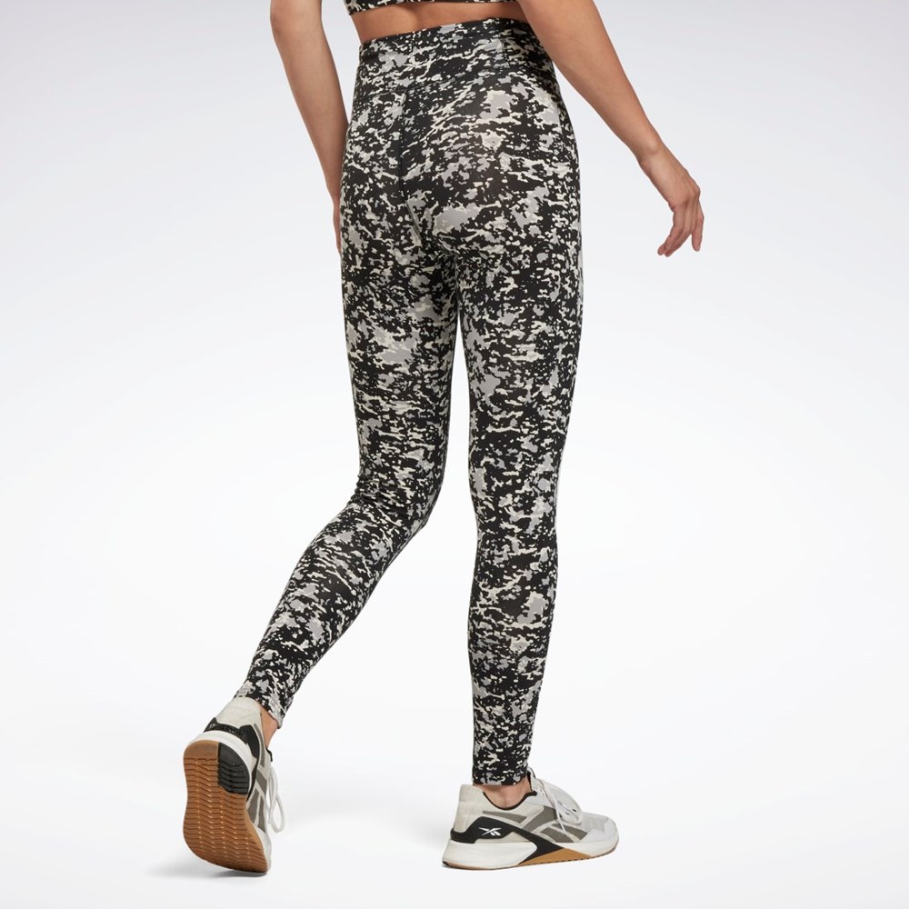 Reebok Modern Safari Bavlněné Leggings Černé | UELZT9462