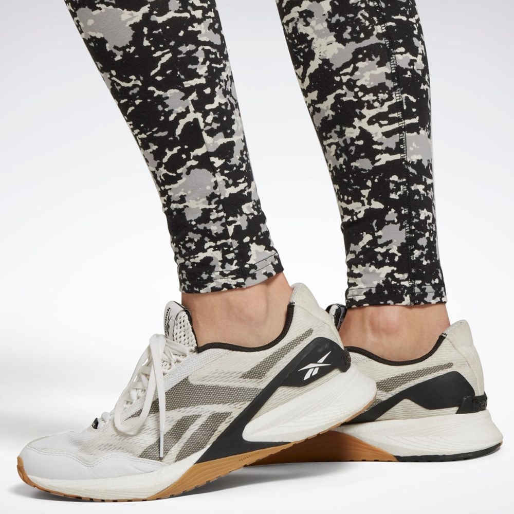 Reebok Modern Safari Bavlněné Leggings Černé | UELZT9462