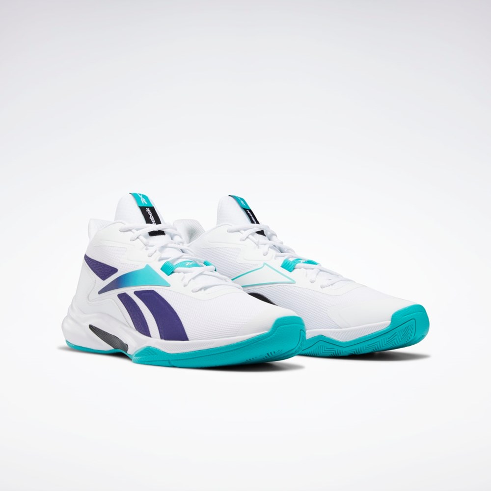 Reebok More Buckets Basketball Shoes Bílé Fialové | LJOQS6873