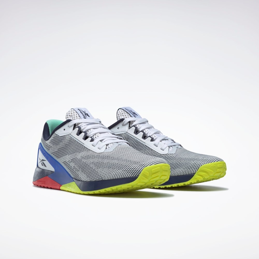 Reebok Nano X1 Grit Tréninková Shoes Bílé Tmavě Blankyt Blankyt | YALMF5237