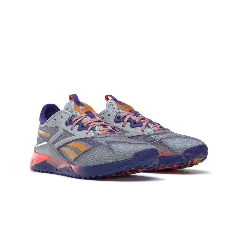 Reebok Nano X2 TR Adventure Tréninková Shoes Šedé Fialové Oranžové | HCBKV9480