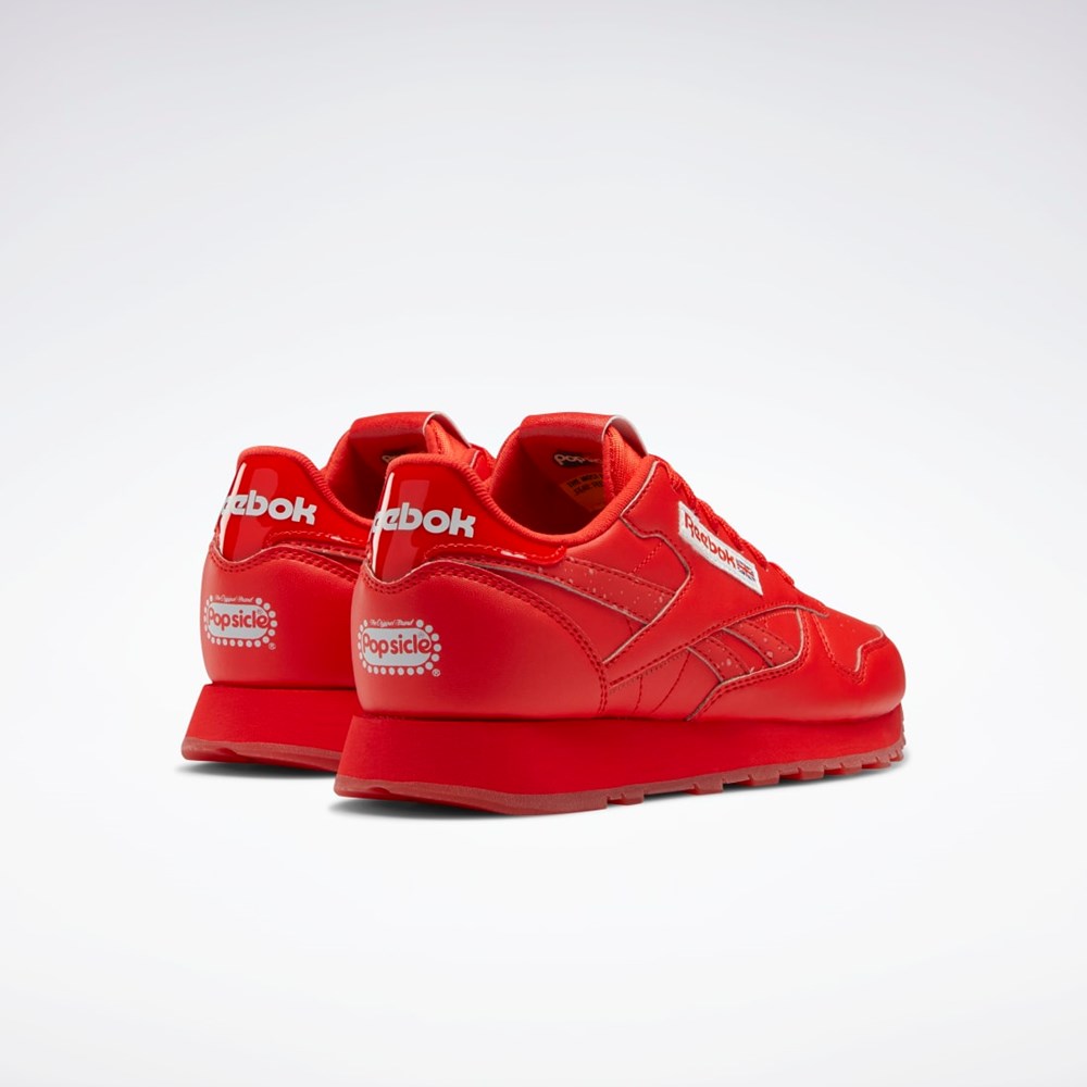 Reebok Popsicle Classic Leather Shoes - Grade School Červené Červené Červené | XRAMC5482