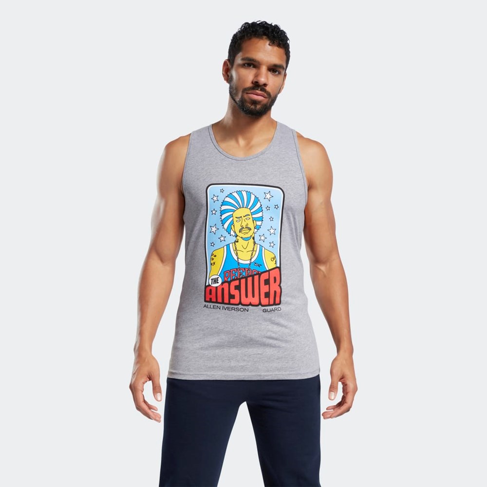 Reebok QT Iverson 70s Tarot Card Tank Top Multi | FANKE6412