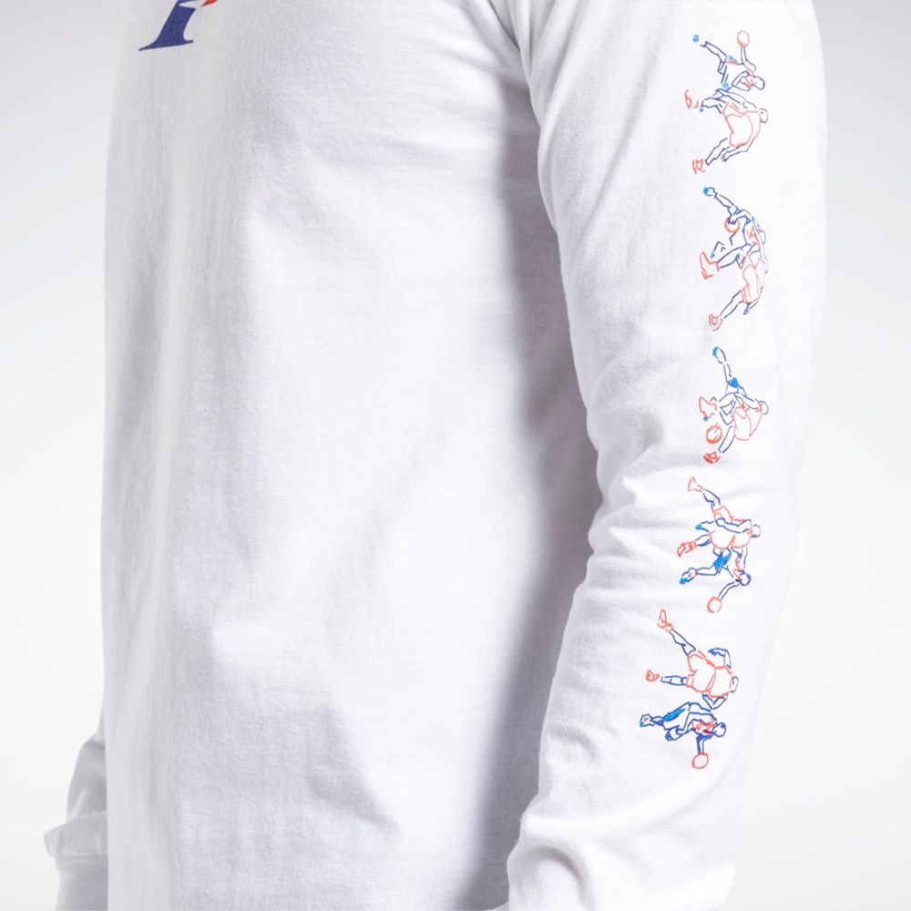 Reebok QT Iverson The Crossover Long Sleeve Crew T-Shirt Multi | HQLOE5098