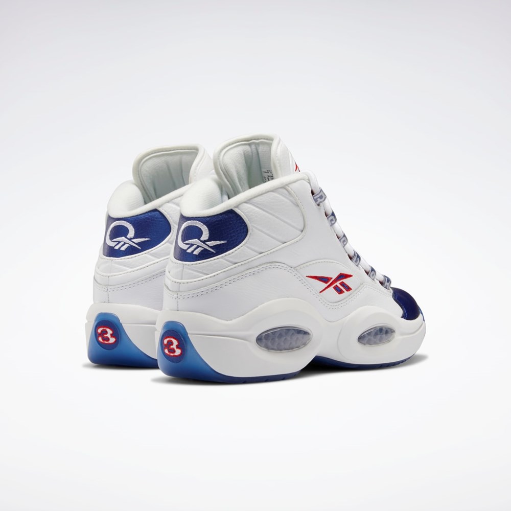 Reebok Question Mid Basketball Shoes Bílé | IOXUA7286