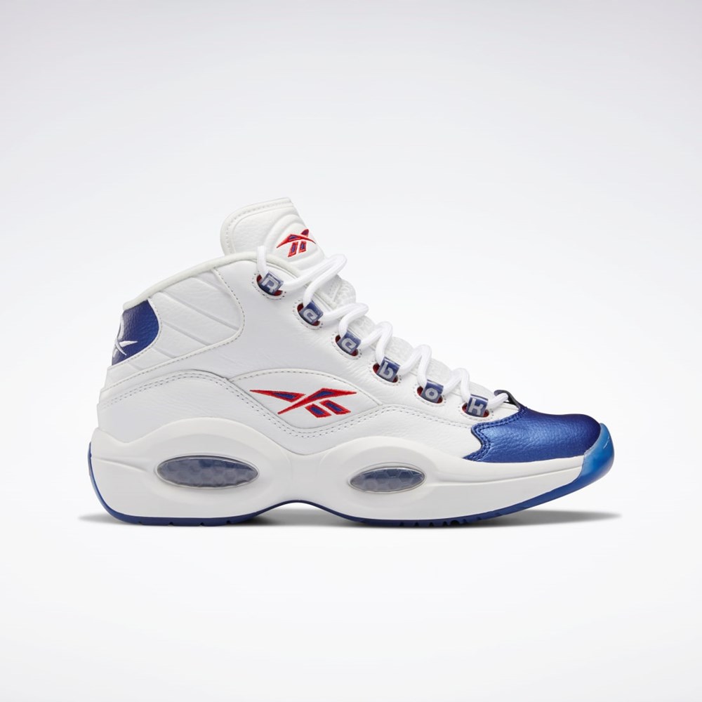 Reebok Question Mid Basketball Shoes Bílé | IOXUA7286